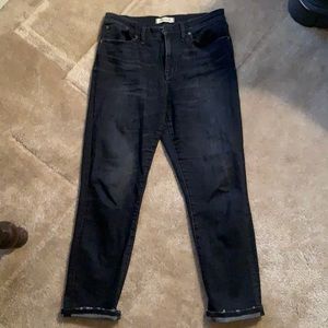 Black madewell denim cruiser straight jeans